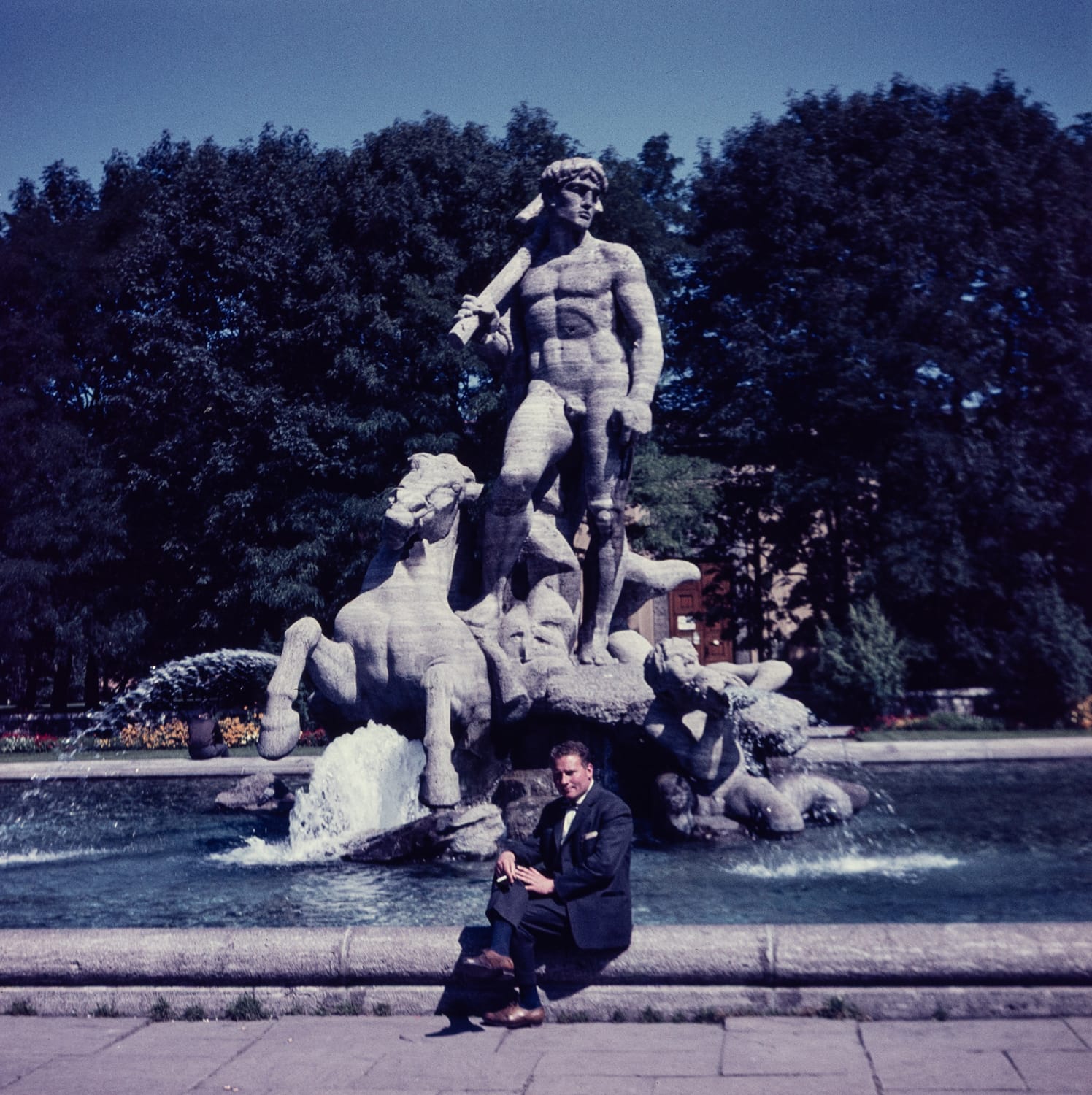 Neptunbrunnen im Alten Botanischen Garten, München